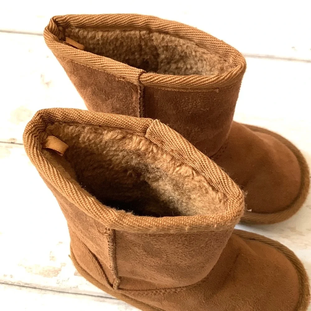 Toddler Size 7 Kids Unisex Boys Girls Sherpa Boots Chestnut Children’s Place